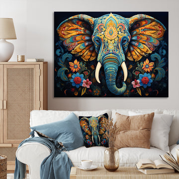 Teal Elephant Legacy - Teal Elephant Wall Art